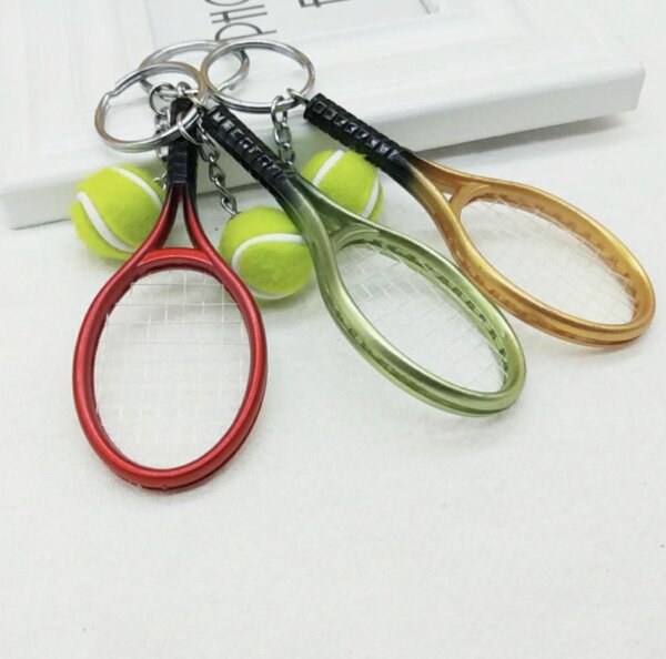 Mini Tennis Racket Keychain