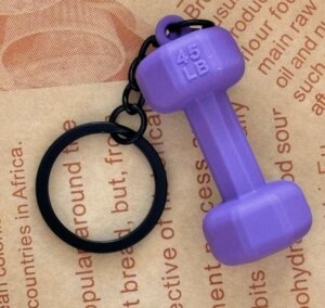 Mini Dumbbell Keychain