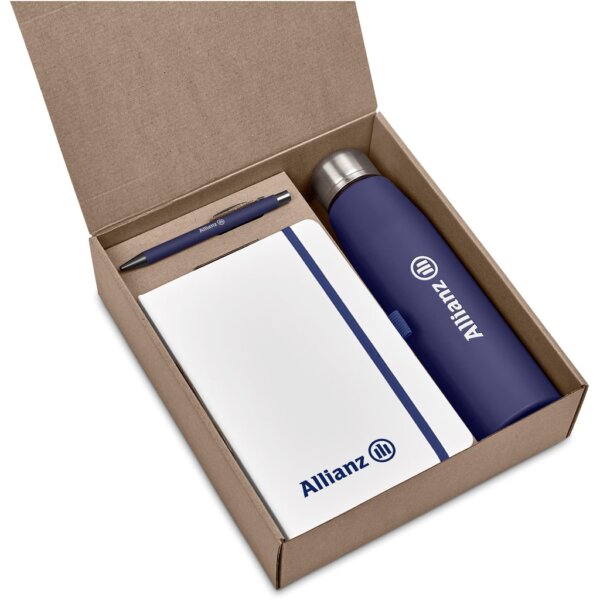 Aluminium Bottle Set Insulated Water Bottle A5 Notebook & Metal Ballpen in Gift Box Bottle Gift Set for Staff Corporate - Image 2