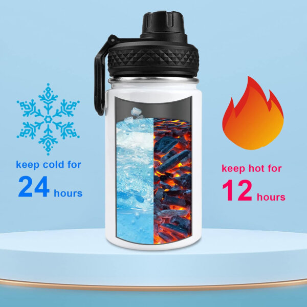 BPA-Free Drinking Bottle 12oz Stainless Steel Water Bottle Durable Portable Drinking Bottle for Gym Yoga Cycling - Image 4