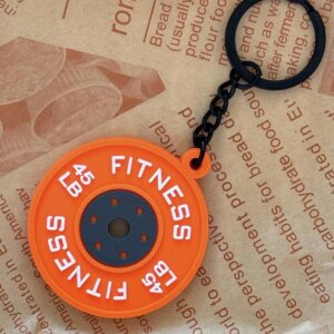 barbell mini keychain