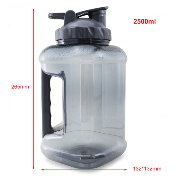 2.5l water jug Outdoor Water Container Large Capacity Water Jug Plastic Clear Sports Water Bottles for Camping Travel - Image 3