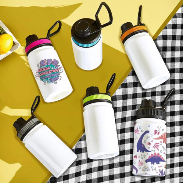 BPA-Free Drinking Bottle 12oz Stainless Steel Water Bottle Durable Portable Drinking Bottle for Gym Yoga Cycling - Image 3