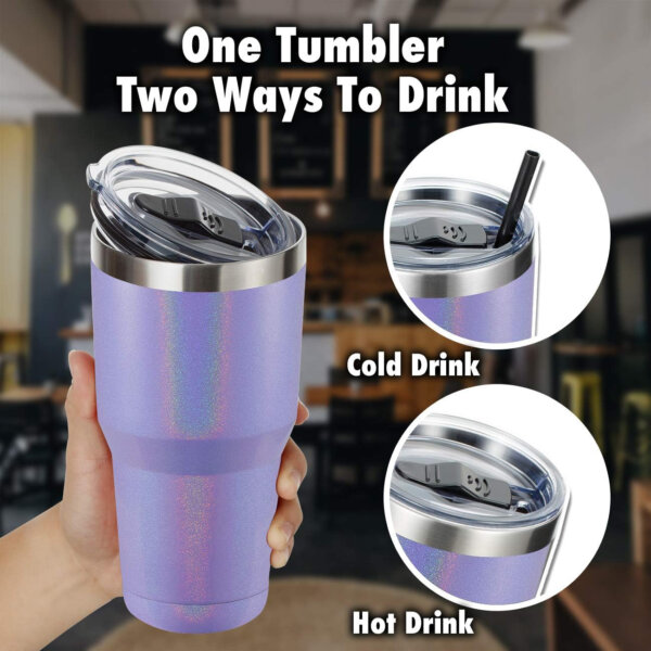 900ml Insulated Bottle Stainless Steel Water Bottle with Straw 900ml Big Capacity Leak Proof Water Bottle BPA-Free Bottle Suitable for Car - Image 3