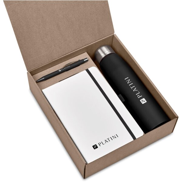 Aluminium Bottle Set Insulated Water Bottle A5 Notebook & Metal Ballpen in Gift Box Bottle Gift Set for Staff Corporate - Image 3