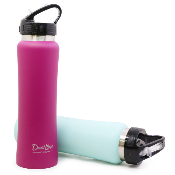 Insulated Water Bottle with 2-in-1 Straw and Spout Lid Keep Cold 24H Stainless Steel Water Bottle for Sports Travel School - Image 4
