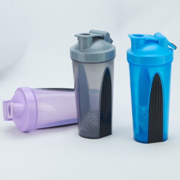 mixing ball shaker bottle 700ml Rubber Coating BPA Free Plastic Direct Drinking Protein Shaker GYM Plastic Shaker Bottle - Image 4