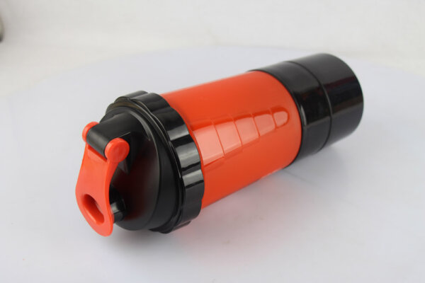 storage shaker bottle 3 Layer in 1 Storage Plastic Shaker Bottle for GYM Sports Plastic Shaker with Pill Box Shaker Bottles for Protein Mixes - Image 2
