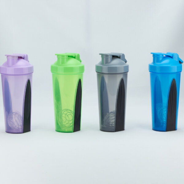 mixing ball shaker bottle 700ml Rubber Coating BPA Free Plastic Direct Drinking Protein Shaker GYM Plastic Shaker Bottle - Image 2