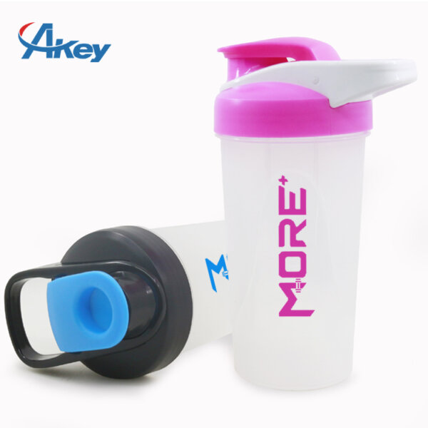 portable shaker bottle Modern Simple 600ml Protein Powder Shaker Cup Portable PP Water Bottle GYM Direct Drinking Sports Fitness - Image 2