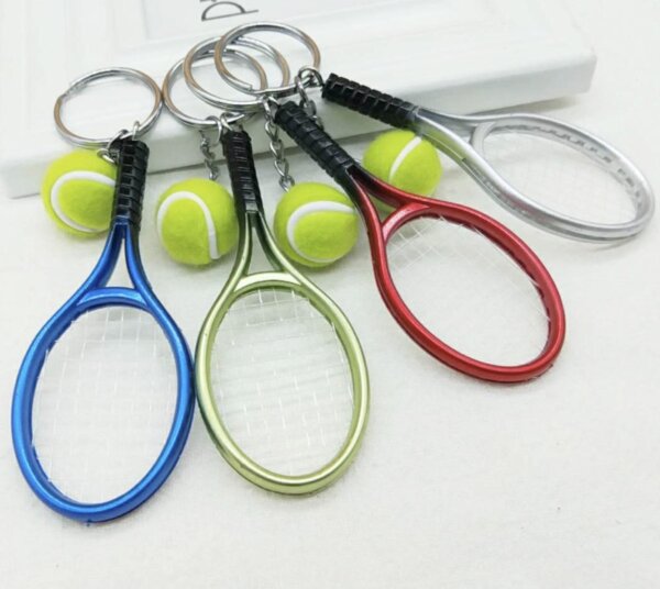 Mini Tennis Racket Keychain