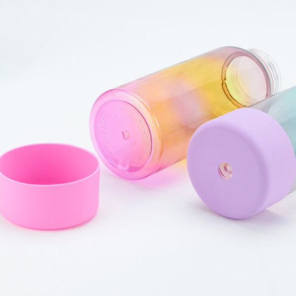 1L screw bottle Plastic Bottle with Screw Lip Colorful Spray Painting Bottle with Rubber Bottom Insulated Water Jug BPA-Free Bottle - Image 5