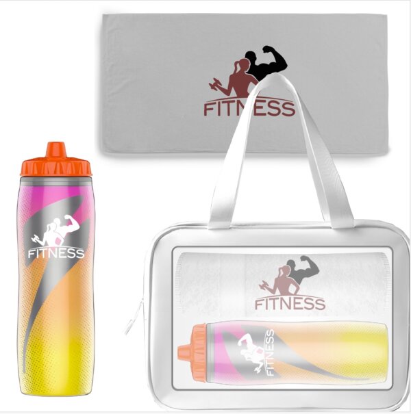 Gatorade Towel Pack with 800ml Sport Water Bottle and Towel with  Bag OEM Squeeze Bottle Gift Pack - Image 5