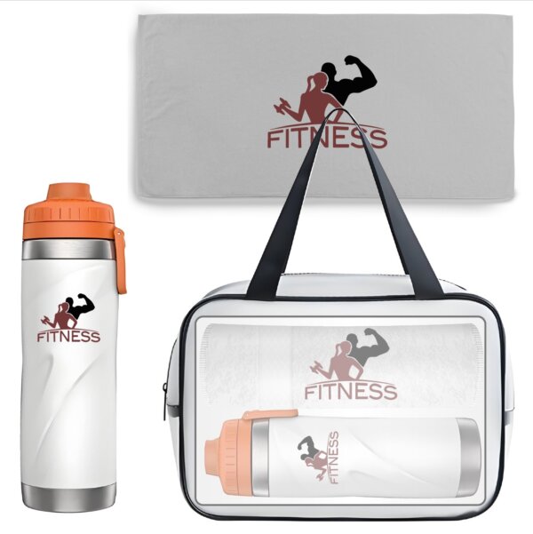 Gatorade Metal Bottle Set with 600ml Insulated Stainless Steel Water Bottle Towel and Bag OEM Bottle Gift Pack - Image 2