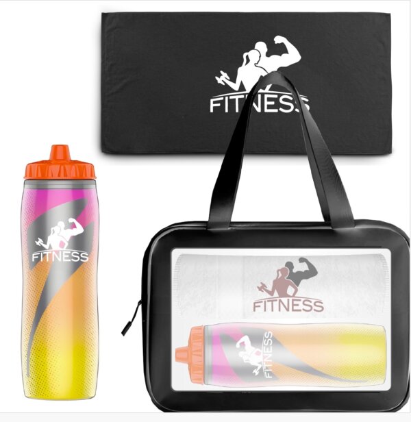 Gatorade Towel Pack with 800ml Sport Water Bottle and Towel with  Bag OEM Squeeze Bottle Gift Pack - Image 4