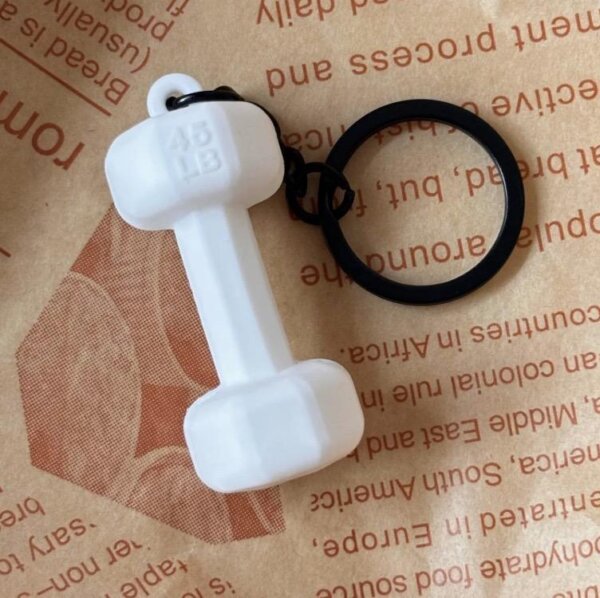Mini Dumbbell Keychain