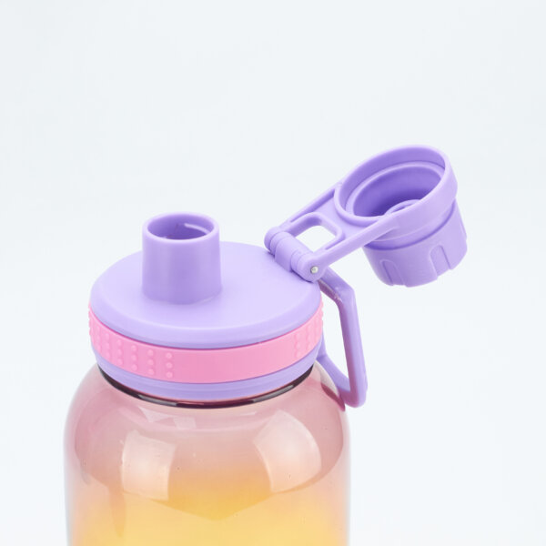 1L screw bottle Plastic Bottle with Screw Lip Colorful Spray Painting Bottle with Rubber Bottom Insulated Water Jug BPA-Free Bottle - Image 3