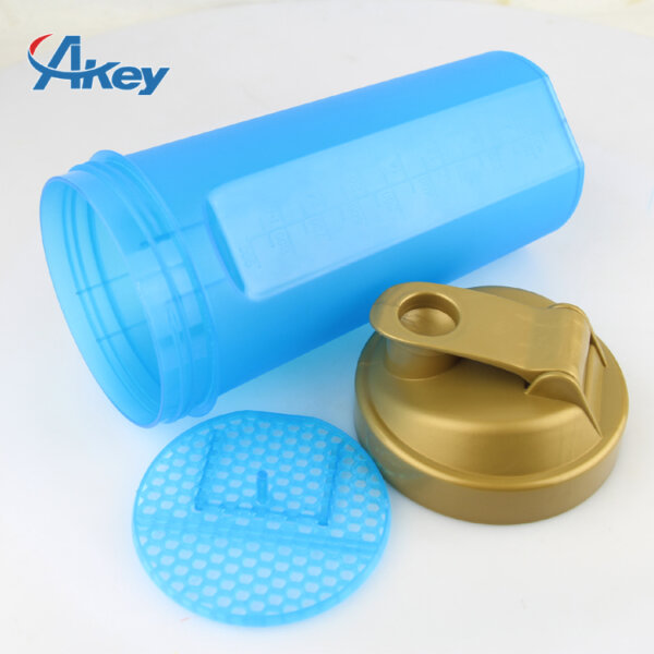 1L fitness shaker Sport Plastic Gym Bottle Protein Fitness Shaker Bottle Protein Shaker Bottle with Wire Whisk Ball - Image 2