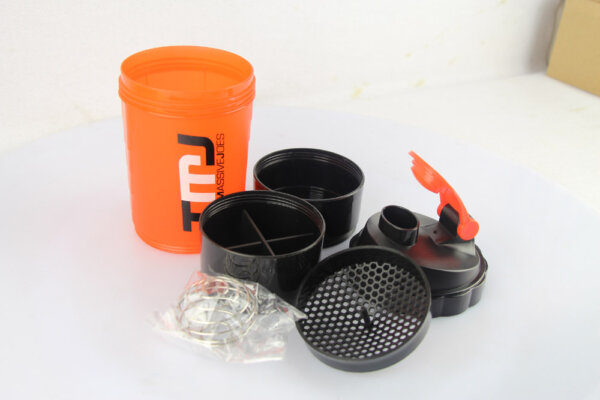 storage shaker bottle 3 Layer in 1 Storage Plastic Shaker Bottle for GYM Sports Plastic Shaker with Pill Box Shaker Bottles for Protein Mixes - Image 3