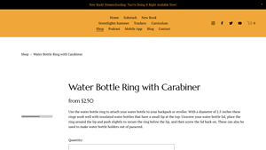 1000 Hours Outside - Water Bottle Ring with Carabiner