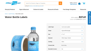 48HourPrint - Custom Water Bottle Labels