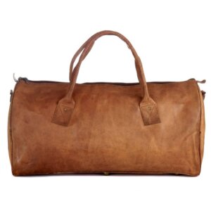 Leather Duffle Gym Bag