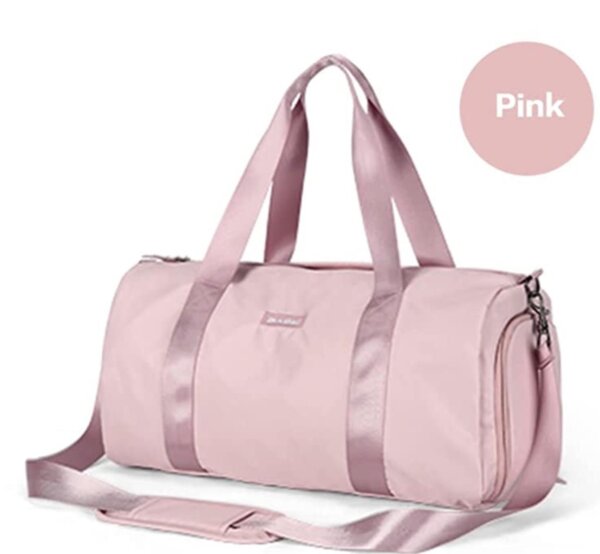 Workout Duffel Bag Chic Blush with Built in Shoe Compartment for Gym to Life - Image 4