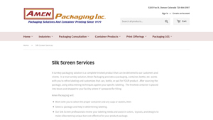 Amen Packaging - Turnkey Silk Screen Service