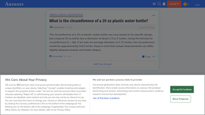 Answers - Water Bottle Circumference