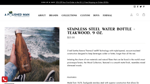 A Polished Man - Stainless Steel Water Bottle