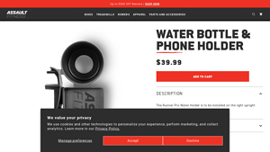 Assault Fitness - Water Bottle & Phone Holder