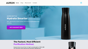 Auron Bottle - Self-Cleaning Water Purifier