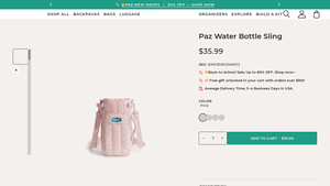 Bagsmart - Paz Water Bottle Sling