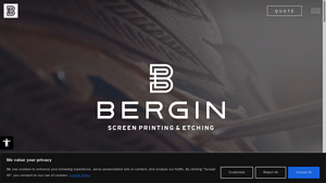 Bergin Glass - Wine Bottle Screen Printing & Etching