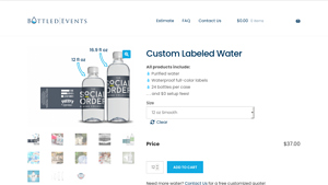 Bottled Events - Custom Labeled Bottled Water
