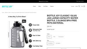 Bottle Joy - Classic I Water Bottle