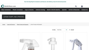 BottleStore - Lotion Pumps and Sprayers