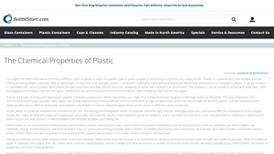 Bottlestore - Plastic Properties Explained