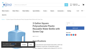Briowt - 3 Gallon Polycarbonate Water Bottle