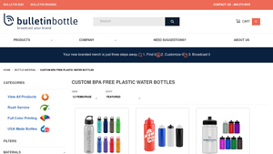 Bulletin Bottle - Custom BPA Free Water Bottles