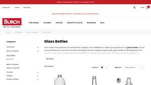 Burch Bottle & Packaging - 16 oz Clear Glass Boston Round Bottle