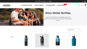Buziolife - 64oz Insulated Water Bottle