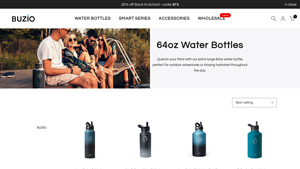 Buziolife - 64oz Insulated Water Bottle