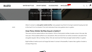 Buziolife - One-Gallon Water Bottle