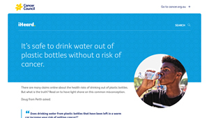 Cancer Council - Safe Water Bottles