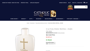 Catholic Gifts - 2 oz Holy Water Bottles