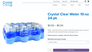 Crystal Clear - Crystal Clear Water 10-oz 24-pk