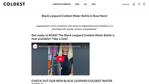 Coldest - Black Leopard Water Bottle
