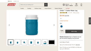 Coleman - Chiller 1 Gallon Water Jug