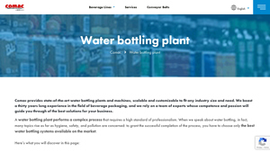 Comac Group - Custom Water Bottling Solutions